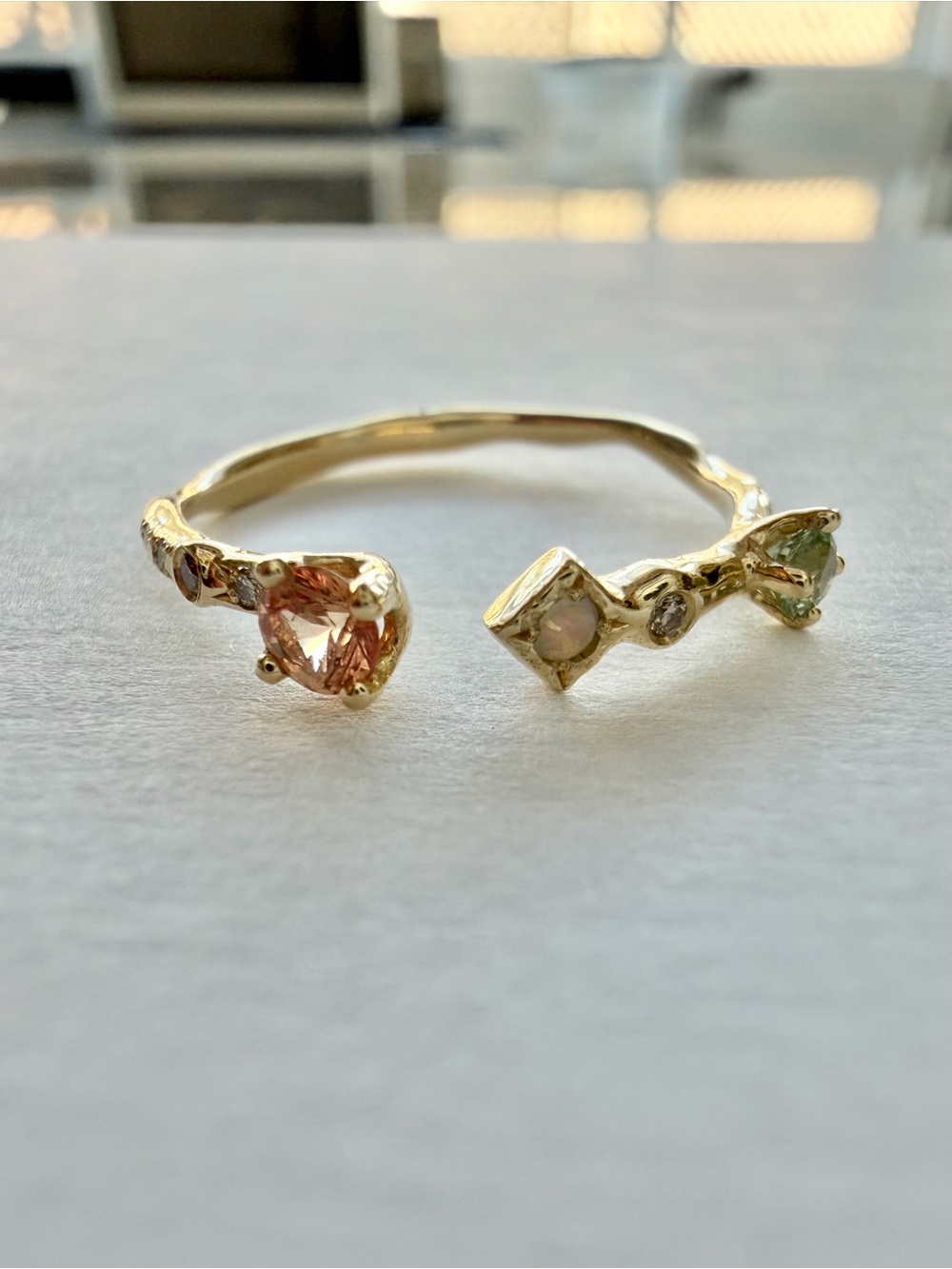 Sirciam Cathedral Cuff Ring 14k Yellow Gold Size 6.5